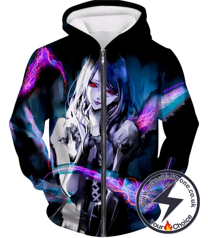 Tokyo Ghoul Amazing Anime Beauty Rize Kamishiro Super Cute Zip Up Hoodie